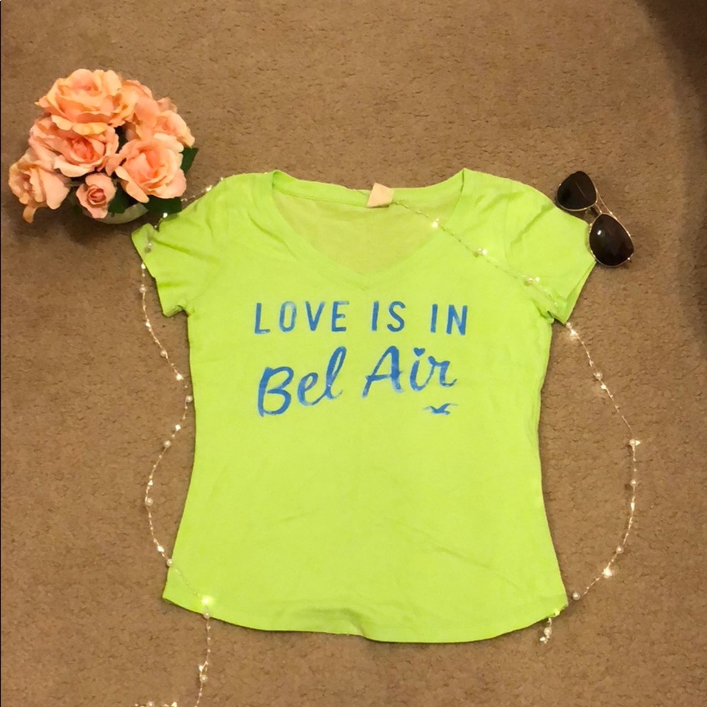 🌸HOLLISTER: lime green comfy shirt